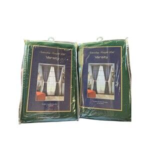 NOS 2 Green Bay Packers Colors Jersey Material Window Curtain Panels 52x63 Each